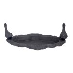 Mangeoire � oiseaux abreuvoir jardin en fonte marron 27. 5cm