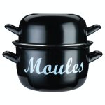 Marmite  moules en acier noire