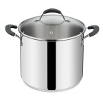 Marmite tempra avec son couvercle 20 cm en acier inoxydable argent