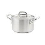 Marmite en triplex acier inoxydable argent 24cm