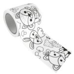Masking tape large  colorier animaux de la fort 4, 6cmx5m