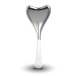 Masseur visage gua sha thermothérapie en inox - h14cm Masseur visage gua sha thermothérapie en inox - h14cm