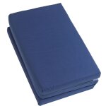 Matelas bb de voyage pliant 60x120, housse bleue et sac