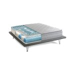 Matelas demi - carr� en mousse � m�moire de forme blanc 120x190 cm