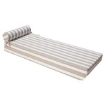 Matelas ext�rieur r�versible recto ray� beige & verso raphia - simple