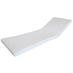 Matelas extérieur pour transat - déhoussable blanc Matelas extérieur pour transat - déhoussable blanc