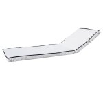 Matelas extérieur pour transat - déhoussable blanc passpoile Matelas extérieur pour transat - déhoussable blanc passpoile
