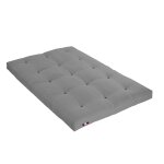 Matelas futon coton et fibres gris clair 160x200