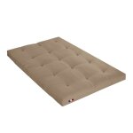 Matelas futon coton et fibres taupe 140x190 Matelas futon coton et fibres taupe 140x190