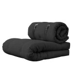 Matelas futon et pouf 2 en 1 anthracite 70x200 Matelas futon et pouf 2 en 1 anthracite 70x200