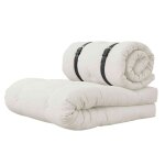Matelas futon pouf 2 en 1 écru 70x200 Matelas futon pouf 2 en 1 écru 70x200