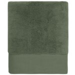 Maxi drap de bain coton peign� 560 g / m� eucalyptus 100x150 cm