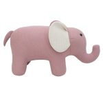 Maxi lephant en peluche sige en 100% coton rose