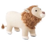 Maxi lion en peluche siège en 100% coton beige Maxi lion en peluche siège en 100% coton beige