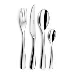 Mnagre 24 couverts acier inox finition poli - miroir