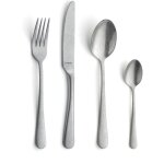 Mnagre 24 couverts en inox et finition vieillie