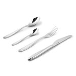 Mnagre 24 pices en inox argent