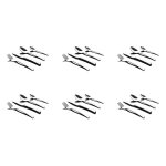 Mnagre 24 pices en inox argent