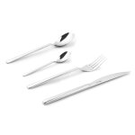 Mnagre 24 pices en inox argent