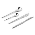 Mnagre en inox argent 24 pices