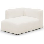 Mridienne d'angle  gauche modulable en tissu bouclette cru
