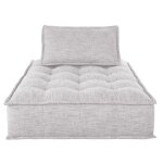 Méridienne pour canapé modulable gris clair Méridienne pour canapé modulable gris clair