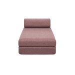 Mridienne convertible et modulable 3 places en tissu terracotta