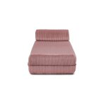 Mridienne convertible et modulable 3 places en velours rose