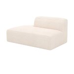 Mridienne dossier  droite pour canap modulable en velours blanc