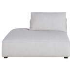 Méridienne gauche pour canapé modulable en textile recyclé gris clair chiné Méridienne gauche pour canapé modulable en textile recyclé gris clair chiné