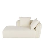Méridienne gauche pour canapé modulable tissu écru effet laine bouclée Méridienne gauche pour canapé modulable tissu écru effet laine bouclée