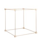 Mtre cube en bois massif beige 100x100 cm