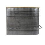 Meuble bar en métal gris 150 cm Meuble bar en métal gris 150 cm