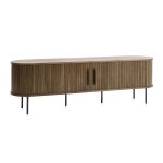 Meuble bas 2 portes 180 cm bois foncé Meuble bas 2 portes 180 cm bois foncé