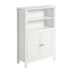 Meuble bas 2 portes effet bois blanc Meuble bas 2 portes effet bois blanc