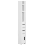Meuble bas colonne rangement salle de bain wc blanc