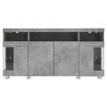 Meuble bas de cuisine moderne effet bton gris avec 4 portes