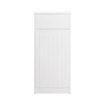 Meuble bas de salle de bain 1 tiroir 1 panier  linge amovible blanc