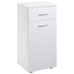 Meuble bas de salle de bain multi - rangements mdf blanc