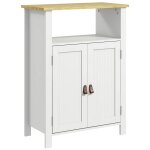 Meuble bas de salle de bain sur pied 2 portes tagre niche plateau