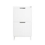 Meuble  chaussures avec 2 battants effet bois blanc