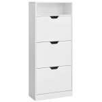 Meuble  chaussures 3 portes battantes 14  18 paires blanc