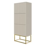 Meuble  chaussures 3 portes grge avec pieds dors 50 cm
