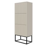 Meuble  chaussures 3 portes grge avec pieds noires 50 cm