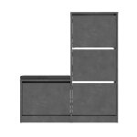 Meuble  chaussures 4 portes - l105 cm - gris