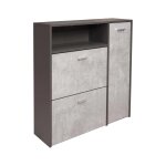 Meuble � chaussures effet bois anthracite 92x27 cm