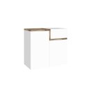 Meuble � chaussures effet bois blanc brillant, beige 80x40 cm