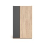 Meuble à chaussures mélaminé chêne clair porte graphite 122x70x35 Meuble à chaussures mélaminé chêne clair porte graphite 122x70x35