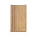 Meuble à chaussures mélaminé chêne doré porte effet lattes 122x70x35 Meuble à chaussures mélaminé chêne doré porte effet lattes 122x70x35