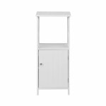 Meuble colonne de salle de bain 1 porte étagère blanc Meuble colonne de salle de bain 1 porte étagère blanc